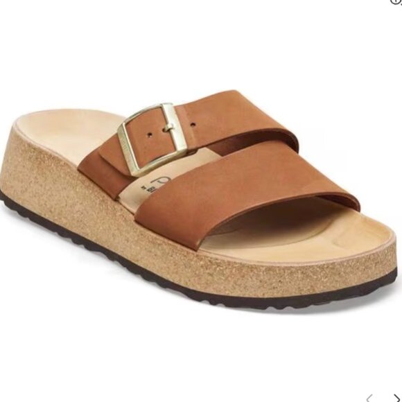 Papillio by Birkenstock Almina Nubuck Leather Sandals Pecan Size 38 7 Women's - Picture 1 of 14